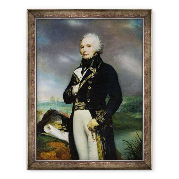 Tablou inramat - Georges Rouget - Portretul vicontelui Alexandre-Francois-Marie de Beauharnais 1760-94 dupa o pictura de J. Guerin - - Roveli