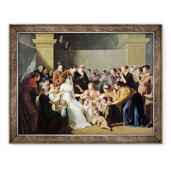 Tablou inramat - Charles Nicolas Raphael Lafond - imparateasa Josephine 1763-1814 Printre Copii - - Roveli