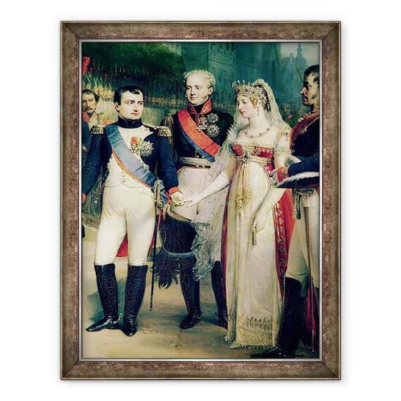 Tablou inramat - Nicolas Louis Francois Gosse - Napoleon Bonaparte si reginei Louisa a Prusiei, detaliu II - - Roveli