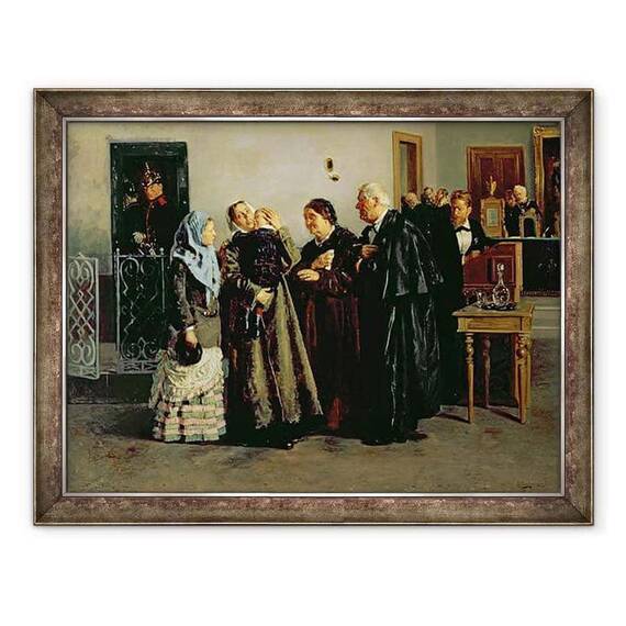 Tablou inramat - Vladimir Egorovic Makovsky - Verdictul, Nu vinovat - - Roveli