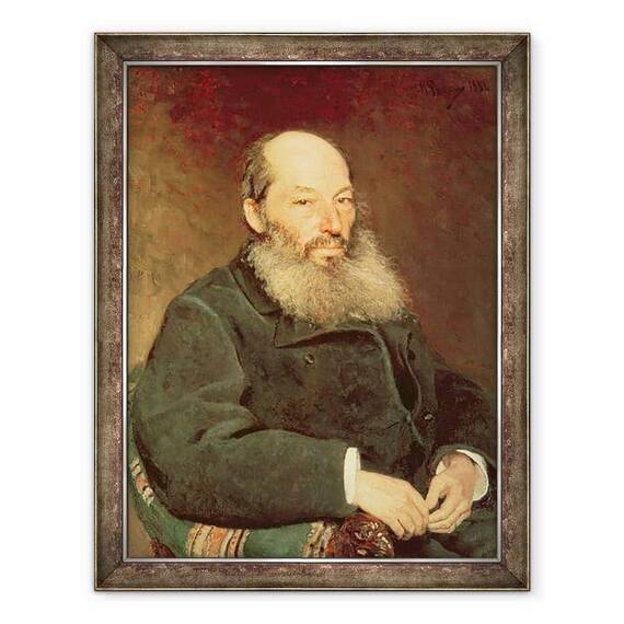 Tablou inramat - Ilya Efimovich Repin - Portretul lui Afanasy Fet 1820-92 - - Roveli
