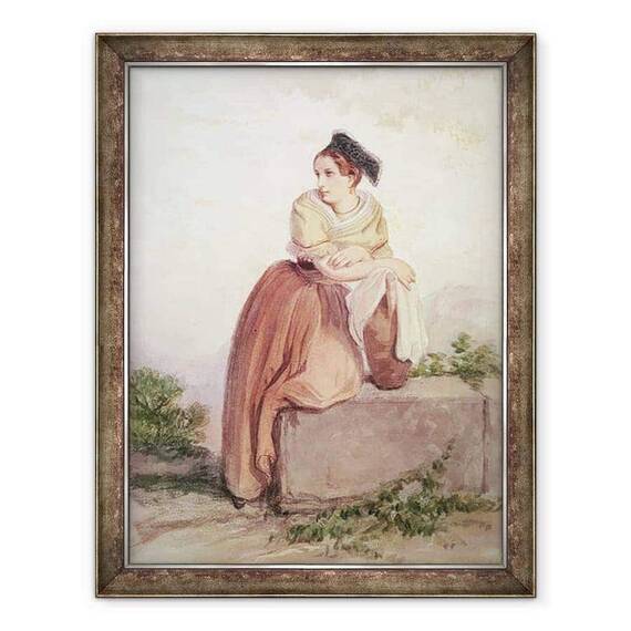Tablou inramat - Jean Joseph Bonaventure Laurens - Arlesienne din timpul lui Daudet si Bizet - - Roveli