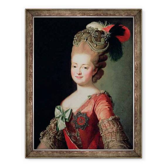 Tablou inramat - Scoala Rusa - Portretul Mariei Fyodorovna 1759-1828 - - Roveli