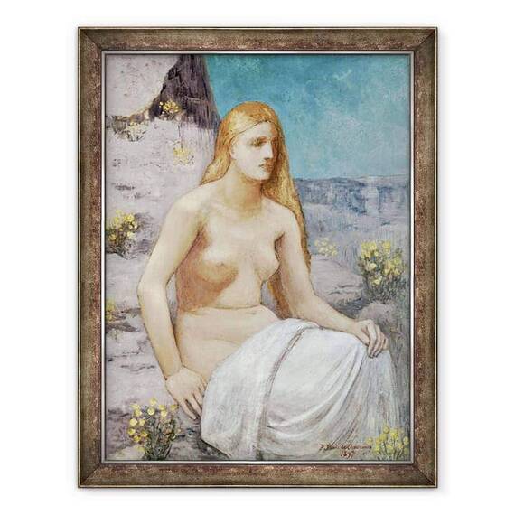 Tablou inramat - Pierre Puvis de Chavannes - Sfanta Maria Magdalena - - Roveli