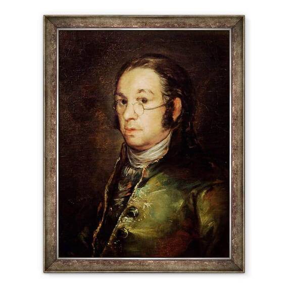 Tablou inramat - Francisco Jose de Goya y Lucientes - Autoportret cu ochelari - - Roveli