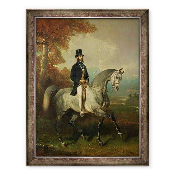 Tablou inramat - Alfred Dedreux - Contele Alfred de Montgomery 1810-91 1850-60 - - Roveli