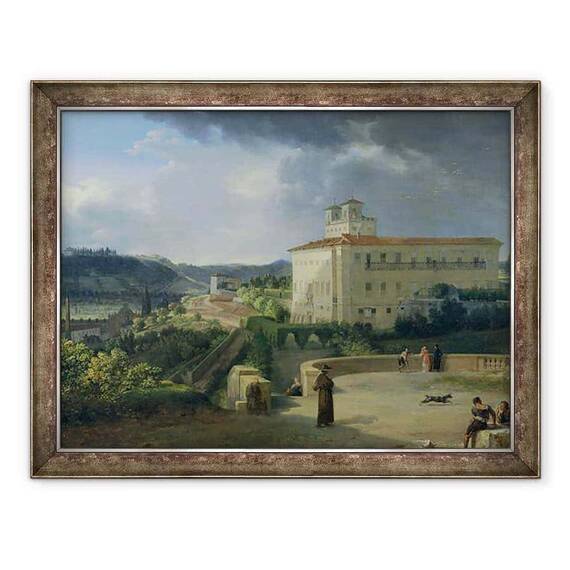Tablou inramat - Nicolas Antoine Taunay - Vedere la Villa Medici, Roma - - Roveli