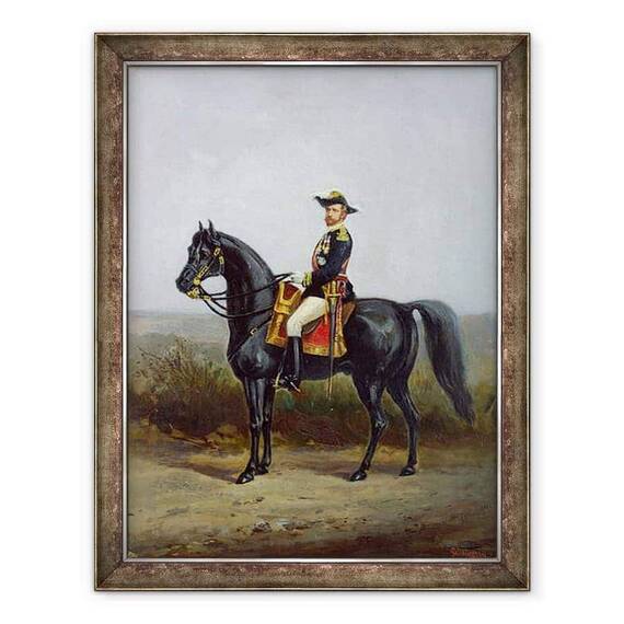 Tablou inramat - Daniel Alexander Williamson - Portret ecvestru al Generalului George Ernest Boulanger 1837-91 - - Roveli