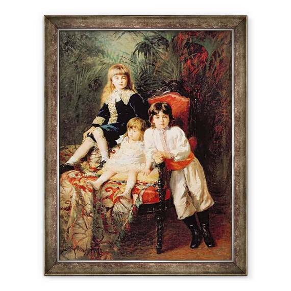 Tablou inramat - Konstantin Egorovich Makovsky - Copiii domnului Balashov - - Roveli