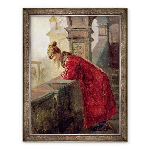 Tablou inramat - Nikolai Vasilievich Nevrev - Boier pe pridvor - - Roveli