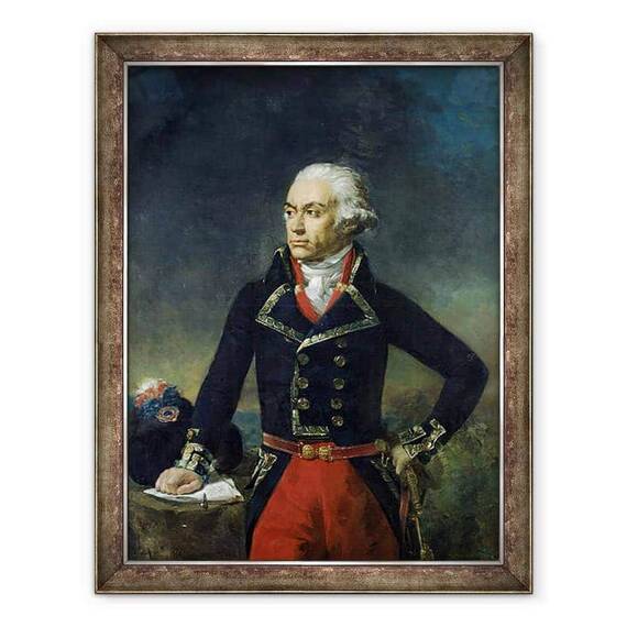 Tablou inramat - Jean Sebastien Rouillard - Charles-Francois du Perier Dumouriez 1739-1823 dupa o pictura de Jean Antoine Houdon - - Roveli