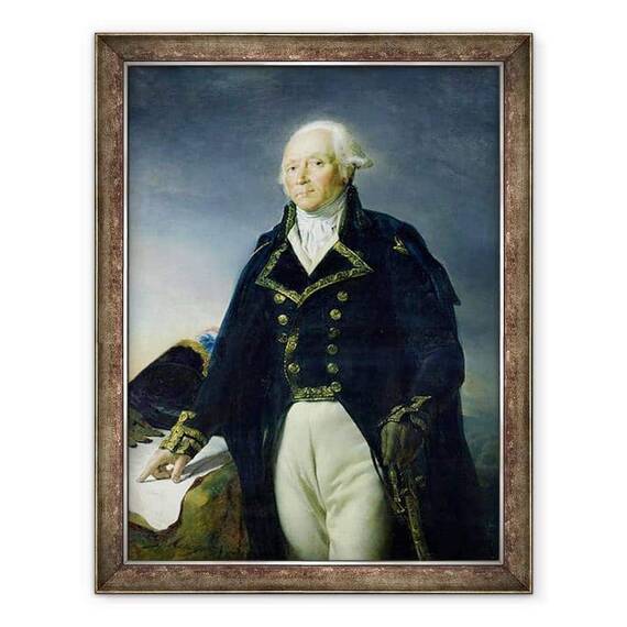 Tablou inramat - Georges Rouget - Portretul lui Francois-Christophe Kellermann 1735-1820 c.1835 - - Roveli