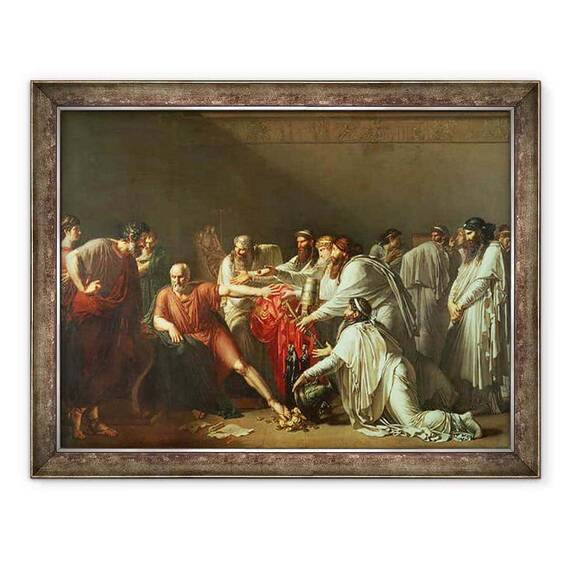 Tablou inramat - Anne Louis Girodet de Roucy-Trioson - Hipocrate c.460-c.377 i.Hr. Refuzarea darurilor lui Artaxerxes I d.425 i.Hr. 1792 - - Roveli
