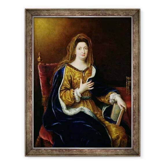 Tablou inramat - Pierre Mignard - Portretul lui Francoise dAubigne 1635-1719 Marquise de Maintenon - - Roveli