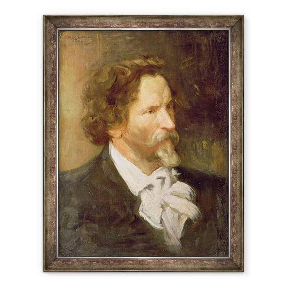 Tablou inramat - Boris Mikhailovich Kustodiev - Portret De Ilja Repin 1844-1930 - - Roveli