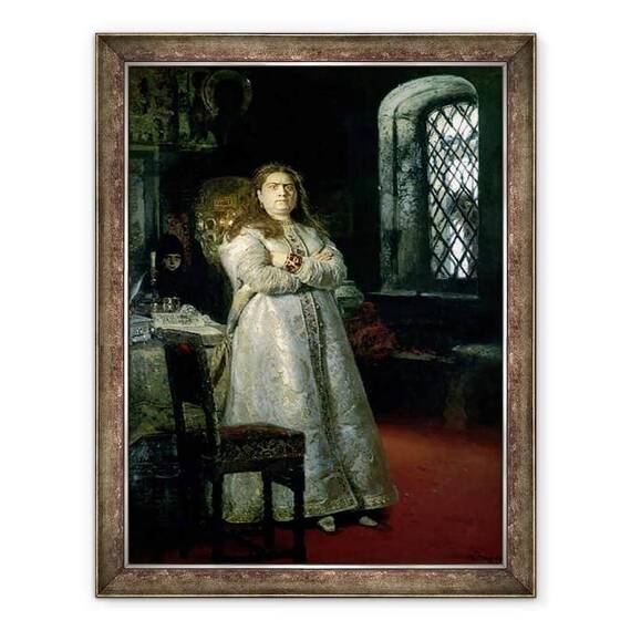 Tablou inramat - Ilya Efimovich Repin - tarevna Sophia Alexeevna 1657-1704 in Manastirea Novodevitchy - - Roveli