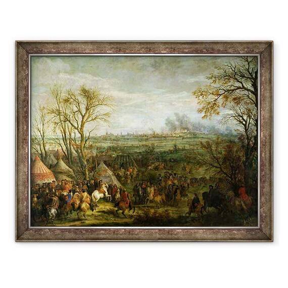 Tablou inramat - Adam Frans van der Meulen - Luarea Cambrai in 1677 de Ludovic al XIV-lea 1638-1715 - - Roveli