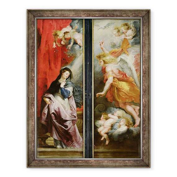 Tablou inramat - Peter Paul Rubens - Buna Vestire, de la inversul Triptic al Martiriului Sfantului stefan - - Roveli