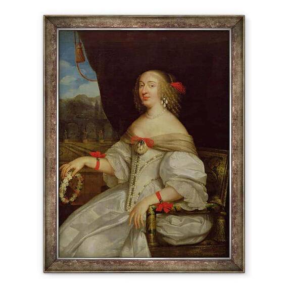 Tablou inramat - Louis Ferdinand Elle - Portret De Anne-Marie-Louise dOrleans 1627-93 Ducesa de Montpensier - - Roveli