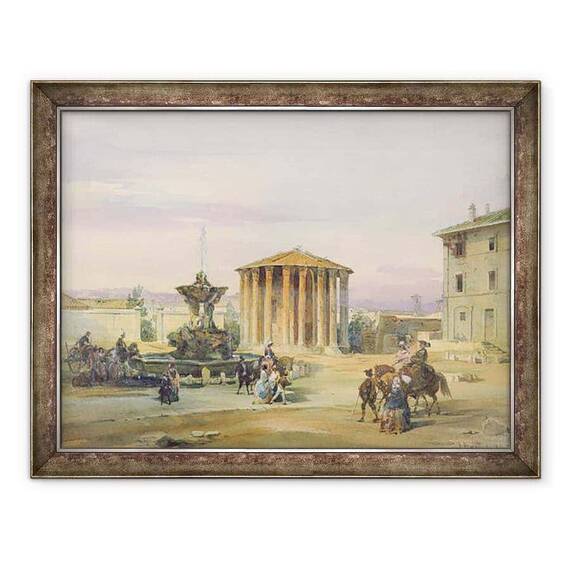 Tablou inramat - James Holland - Templul Vesta, Roma - - Roveli