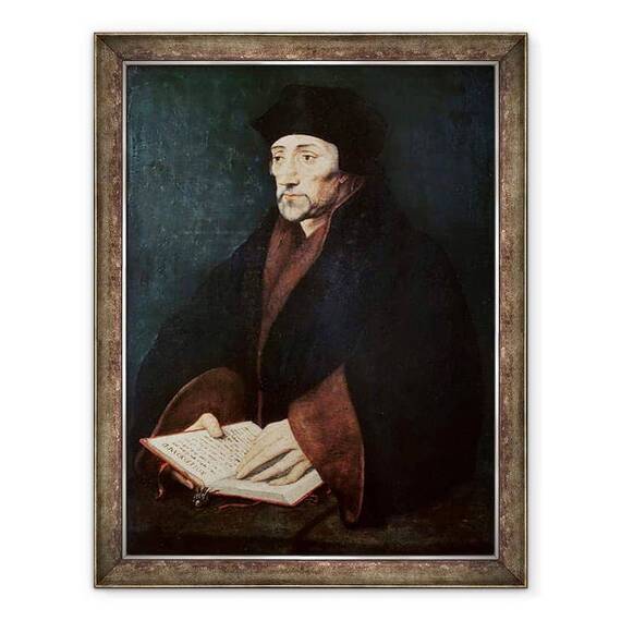Tablou inramat - Hans Holbein the Younger - Portret De Desiderius Erasmus 1466-1536 De Rotterdam - - Roveli