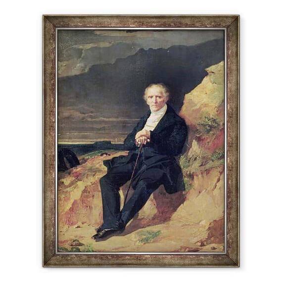 Tablou inramat - Jean Francois Gigoux - Portretul lui Charles Fourier 1772-1837 - - Roveli