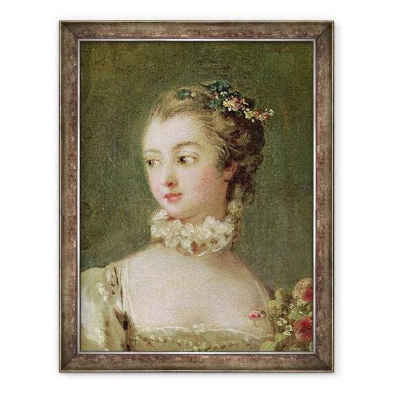 Tablou inramat - Francois Boucher - Madame de Pompadour 1721-64 ulei pe panza - - Roveli