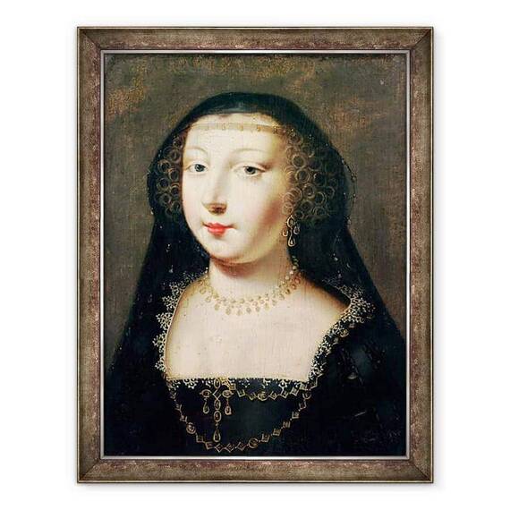 Tablou inramat - Scoala franceza - Portret De Gabrielle dEstrees - - Roveli