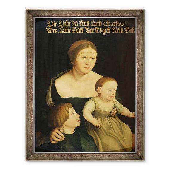 Tablou inramat - Hans Holbein the Younger - Caritate sau familia artistului - - Roveli
