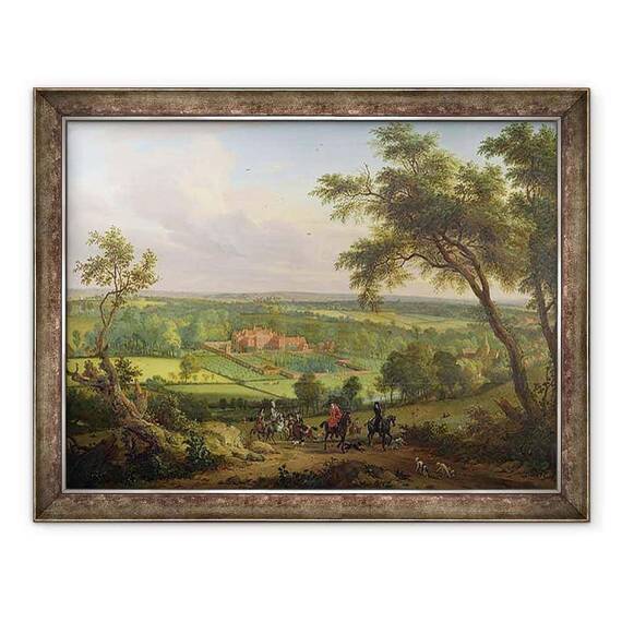 Tablou inramat - scoala engleza - Parcul Bifrons, Patrixbourne, Kent - - Roveli
