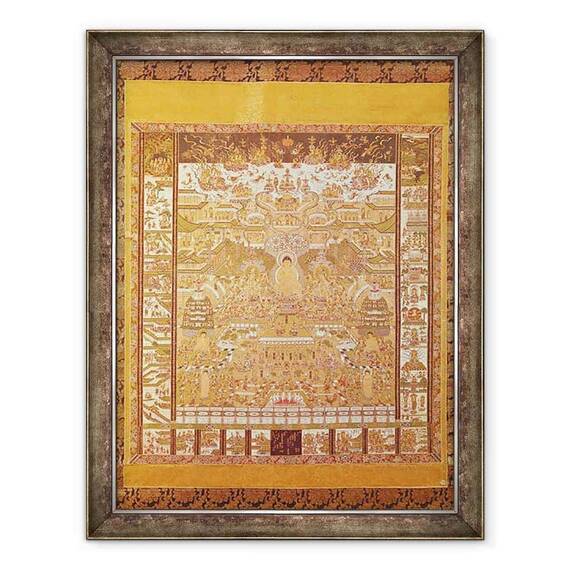 Tablou inramat - Scoala chineza - Kshitigarbha, Judecatorul Iadului, din Dunhuang - - Roveli