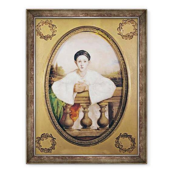 Tablou inramat - A. Trouve - Portretul lui Gaspard Deburau 1796-1846 ca Pierrot - - Roveli