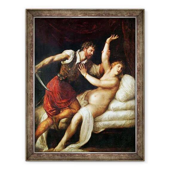 Tablou inramat - Titian - Violul Lucretiei - - Roveli
