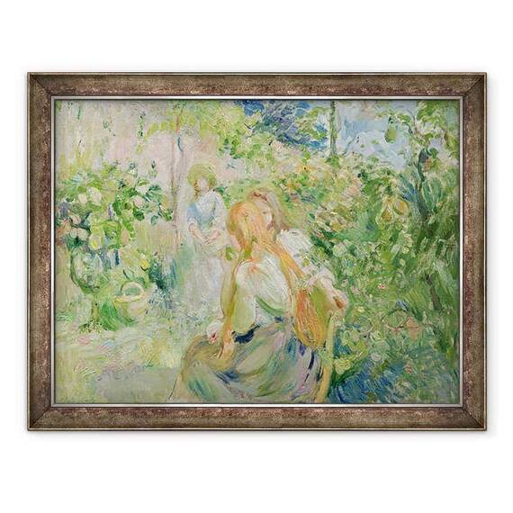 Tablou inramat - Berthe Morisot - in gradina de la Roche-Placa - - Roveli