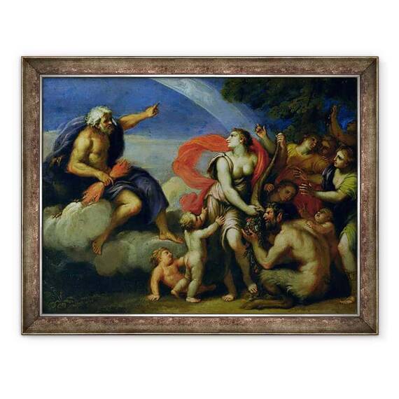 Tablou inramat - Francesco Albani - Jupiter si Pandora - - Roveli