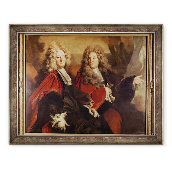 Tablou inramat - Nicolas de Largilliere - Portret De Alderman Hugues Desnots si Alderman Bouhet - - Roveli