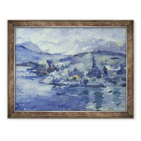 Tablou inramat - Lovis Corinth - Dupa-amiaza pe Lacul Lucerna - - Roveli