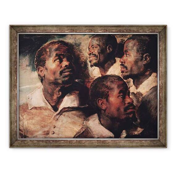 Tablou inramat - Peter Paul Rubens - Studii ale sefului unui negru - - Roveli