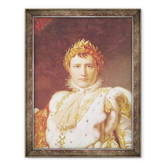 Tablou inramat - Baron Gerard, Francois Pascal Simon - Napoleon I 1769-1821 in robe de incoronare - - Roveli