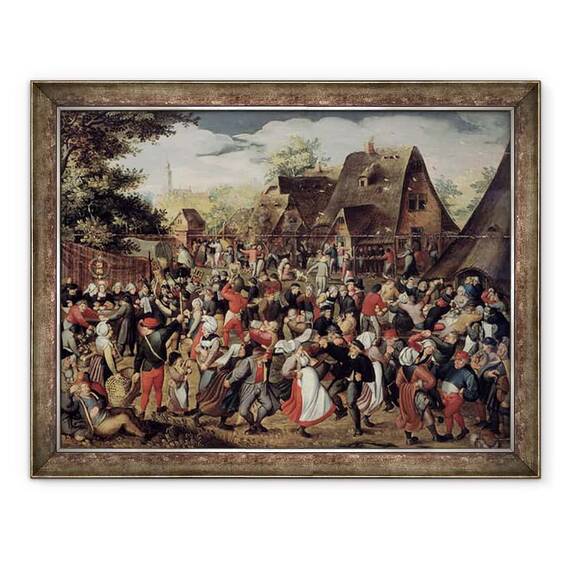 Tablou inramat - Pieter Brueghel the Younger - Festivalul satului - - Roveli