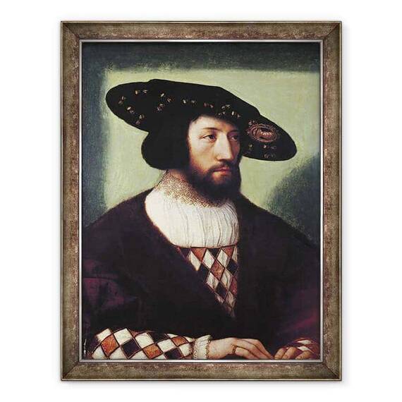 Tablou inramat - Bernard van Orley - Portret De Kristian II 1481-1559 - - Roveli