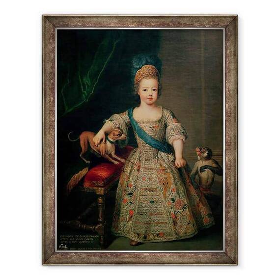 Tablou inramat - Pierre Gobert - Ludovic al XV-lea 1710-74 ca un copil - - Roveli