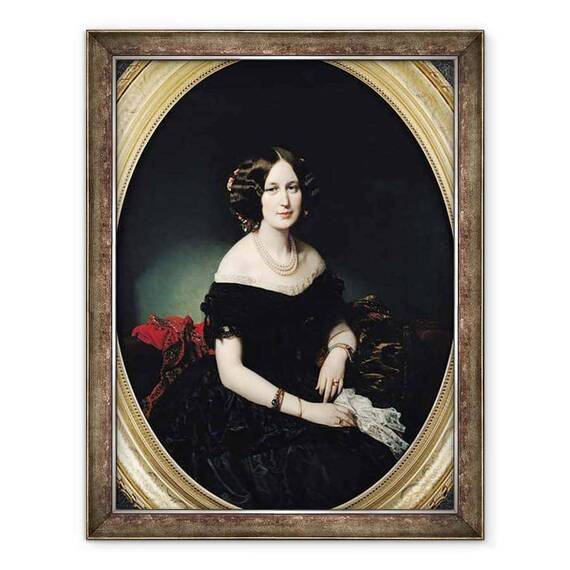Tablou inramat - Federico de Madrazo y Kuntz - Portretul Baronesei De Weisweiller - - Roveli