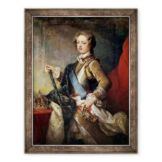 Tablou inramat - Jean-Baptiste van Loo - Ludovic al XV-lea 1710-74 in varsta de 15 - - Roveli
