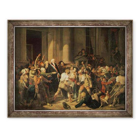 Tablou inramat - Louis Leopold Boilly - Actul de Curaj al domnului Defontenay, primarul orasului Rouen - - Roveli