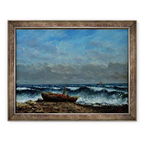 Tablou inramat - Gustave Courbet - Marea furtunoasa sau - - Roveli