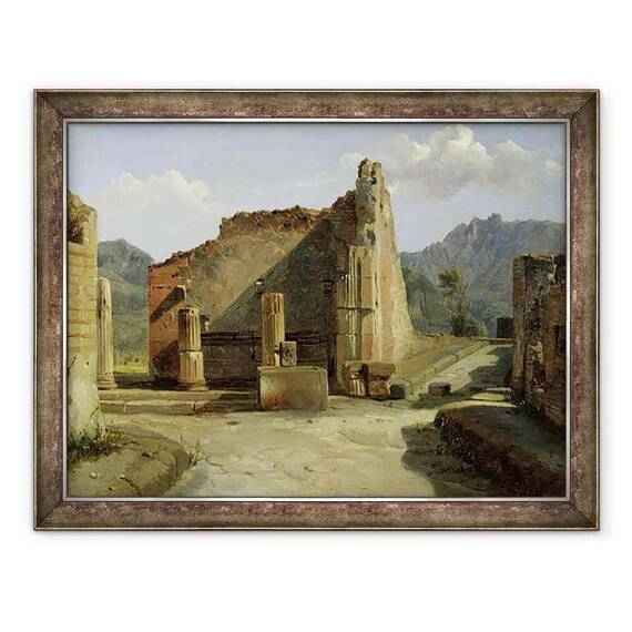 Tablou inramat - Achille Etna Michallon - Forumul Pompei - - Roveli