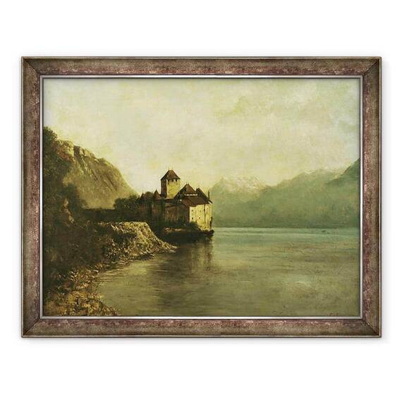 Tablou inramat - Gustave Courbet - Chateau de Chillon - - Roveli