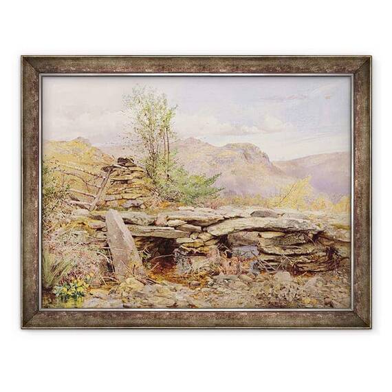 Tablou inramat - Thomas Collier - Pentre Ddu Bridge - - Roveli