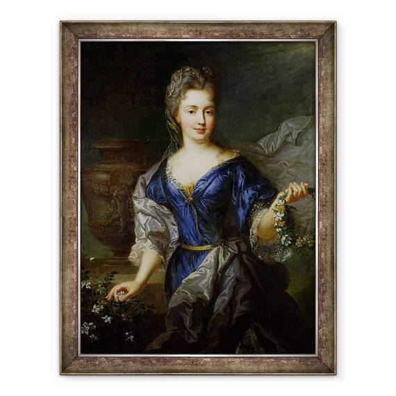 Tablou inramat - Nicholas de Largilliere - Marie-Anne de Bourbon 1666-1739 Printesa de Conti - - Roveli